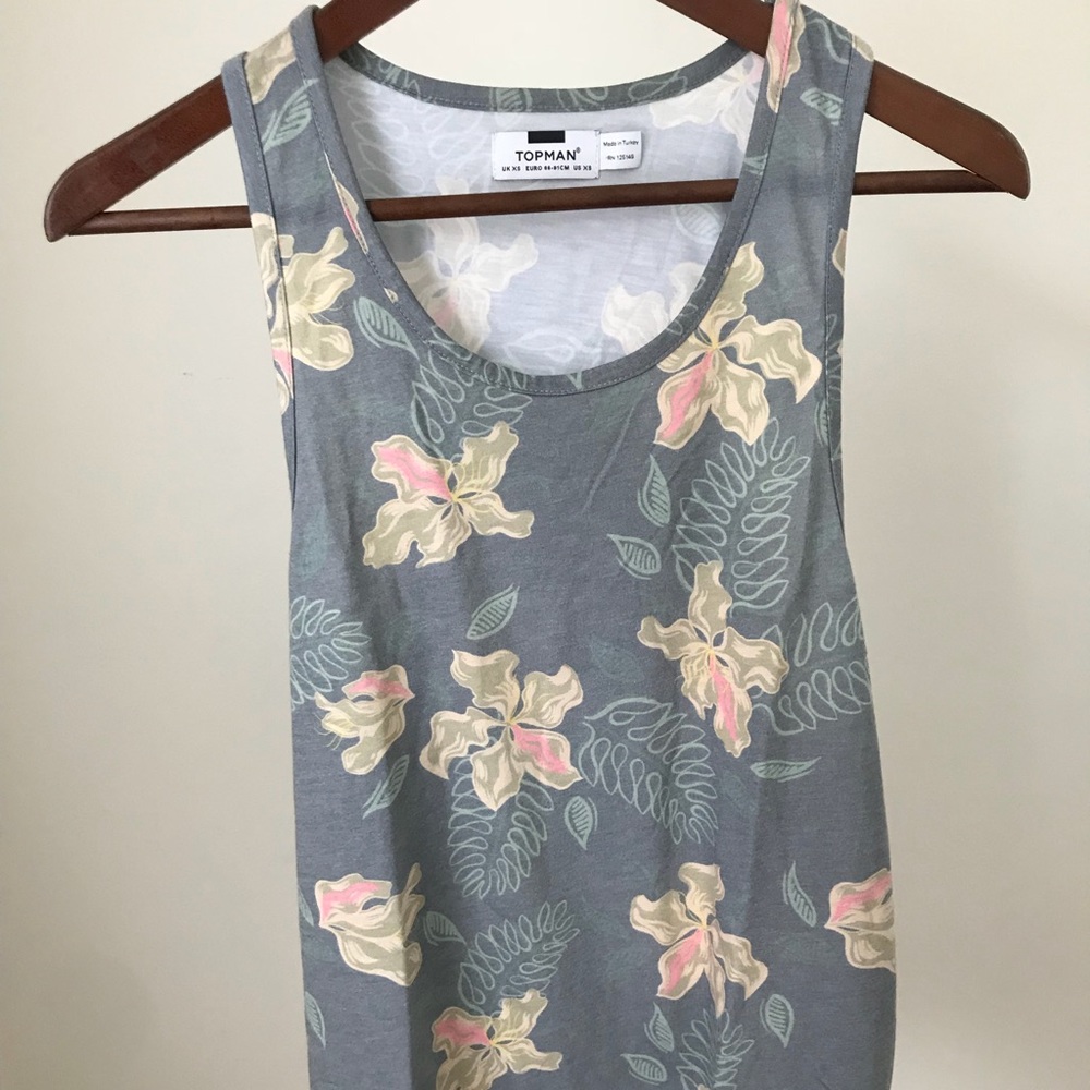 Topman flower print tank top